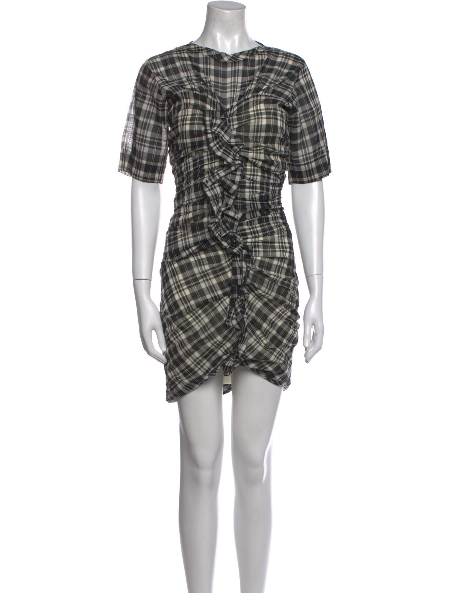 Étoile Isabel Marant Plaid Print Mini Dress
