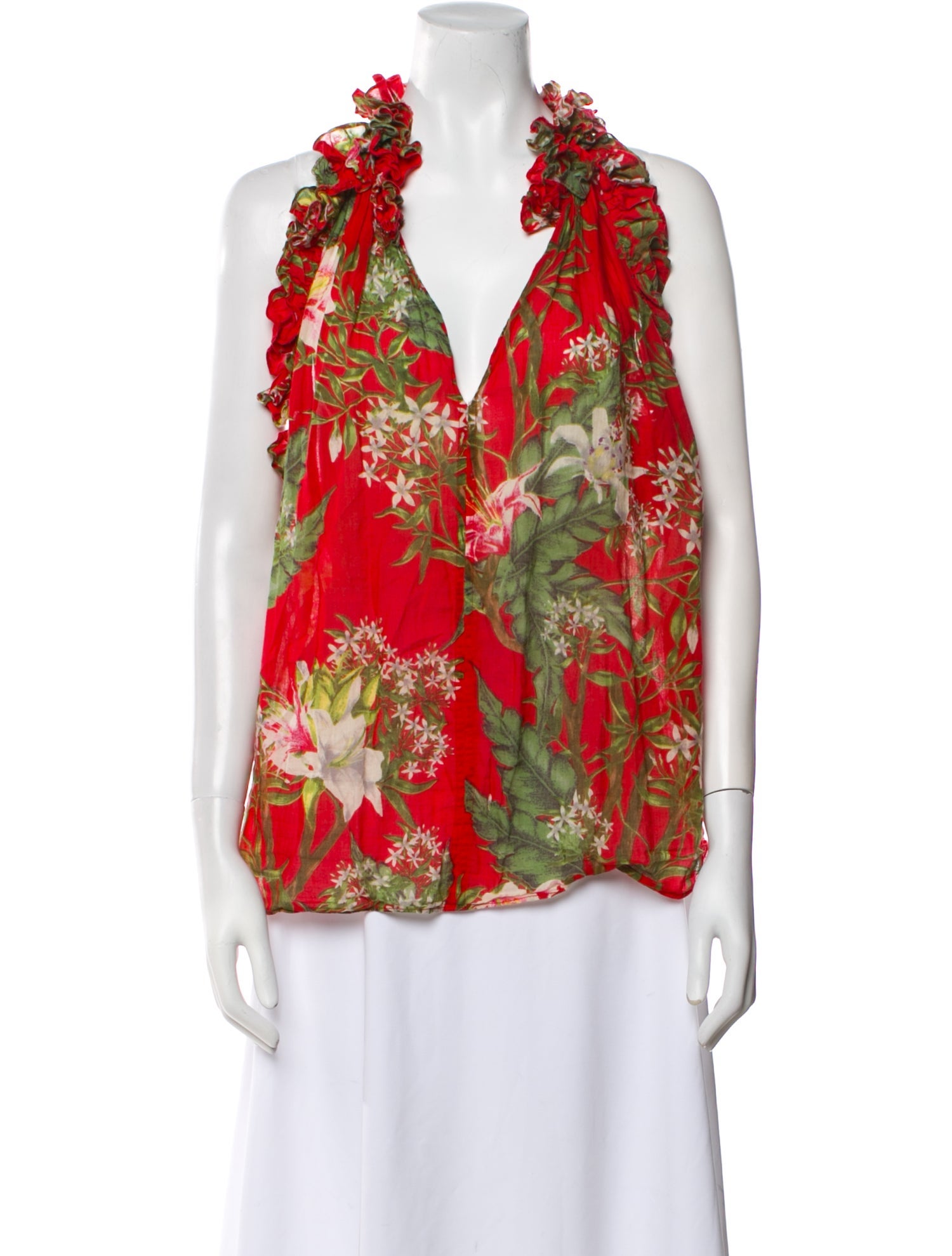 Étoile Isabel Marant Floral Print V-Neck Blouse