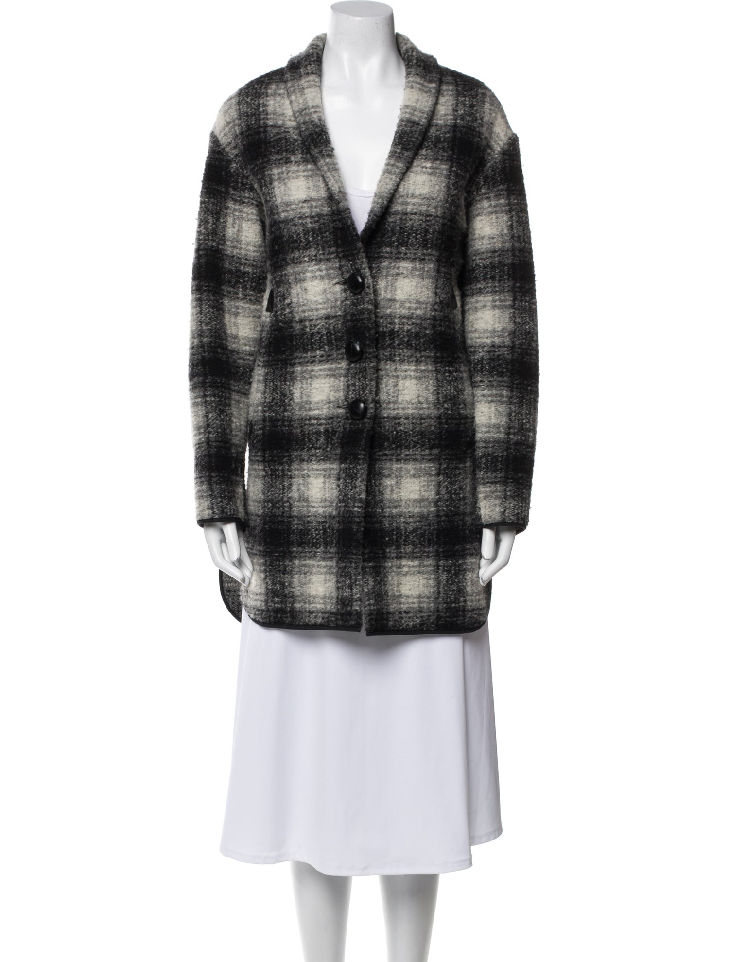 Étoile Isabel Marant Wool Plaid Print Jacket