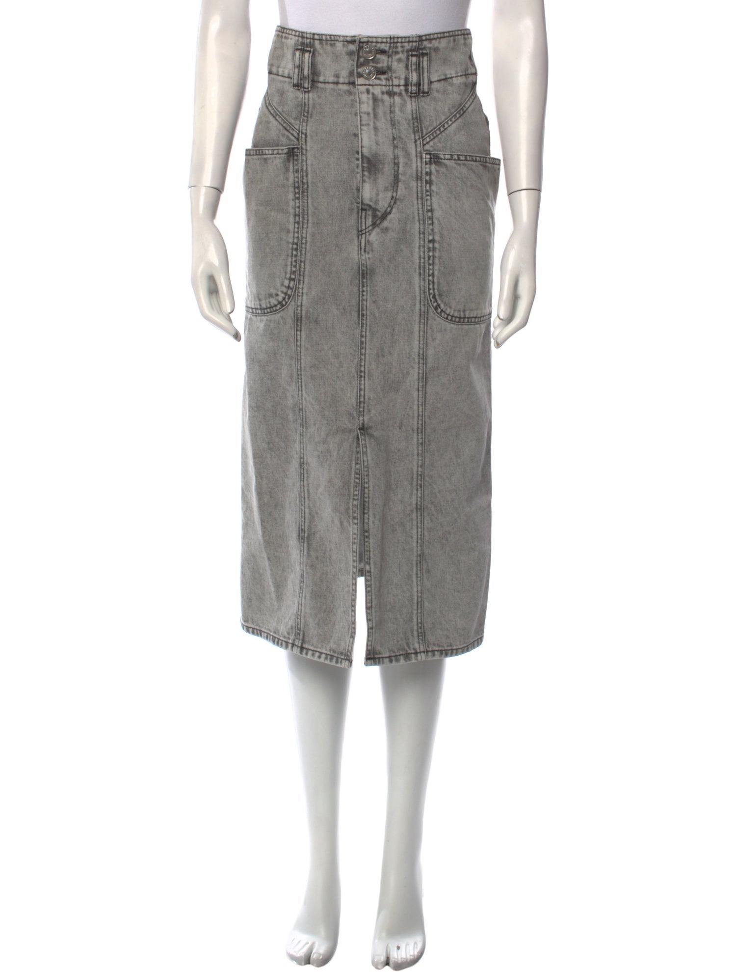 Étoile Isabel Marant Distressed Accents Midi Length Skirt