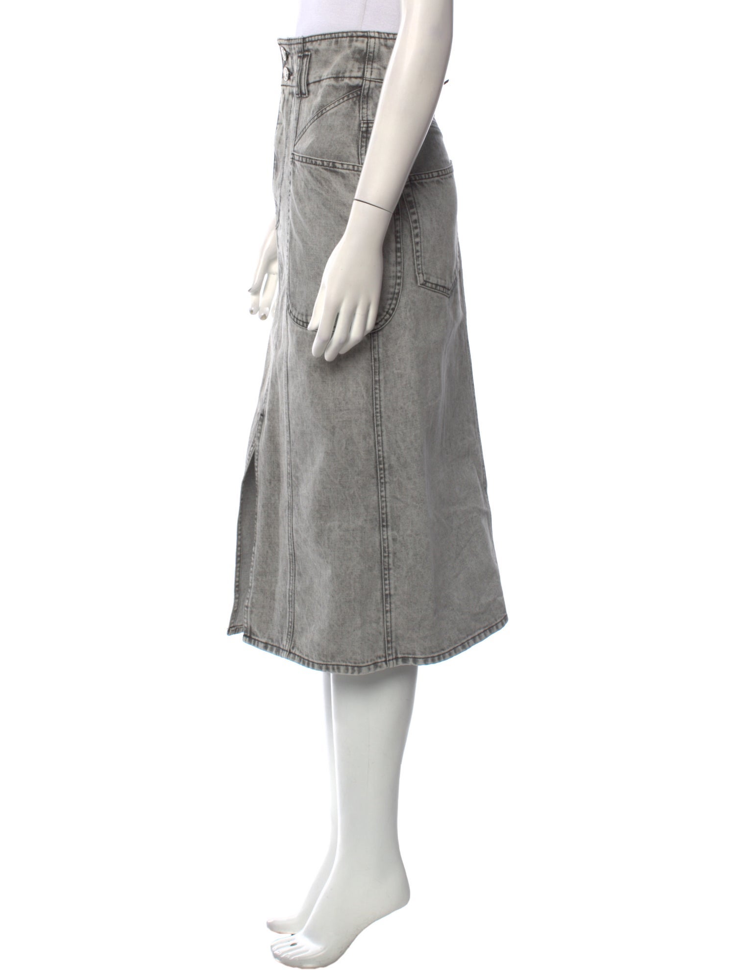 Étoile Isabel Marant Distressed Accents Midi Length Skirt