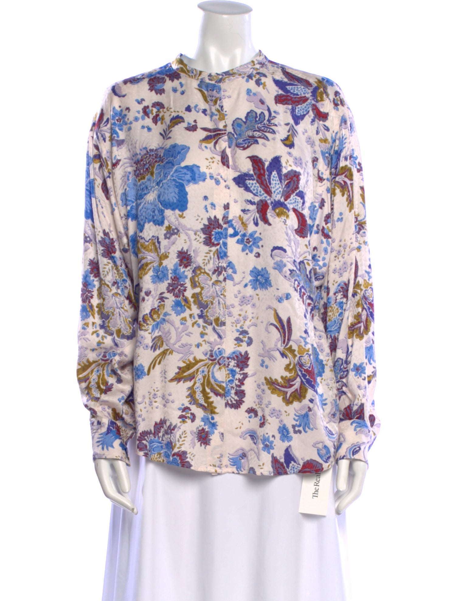 Étoile Isabel Marant Floral Print Mock Neck Blouse