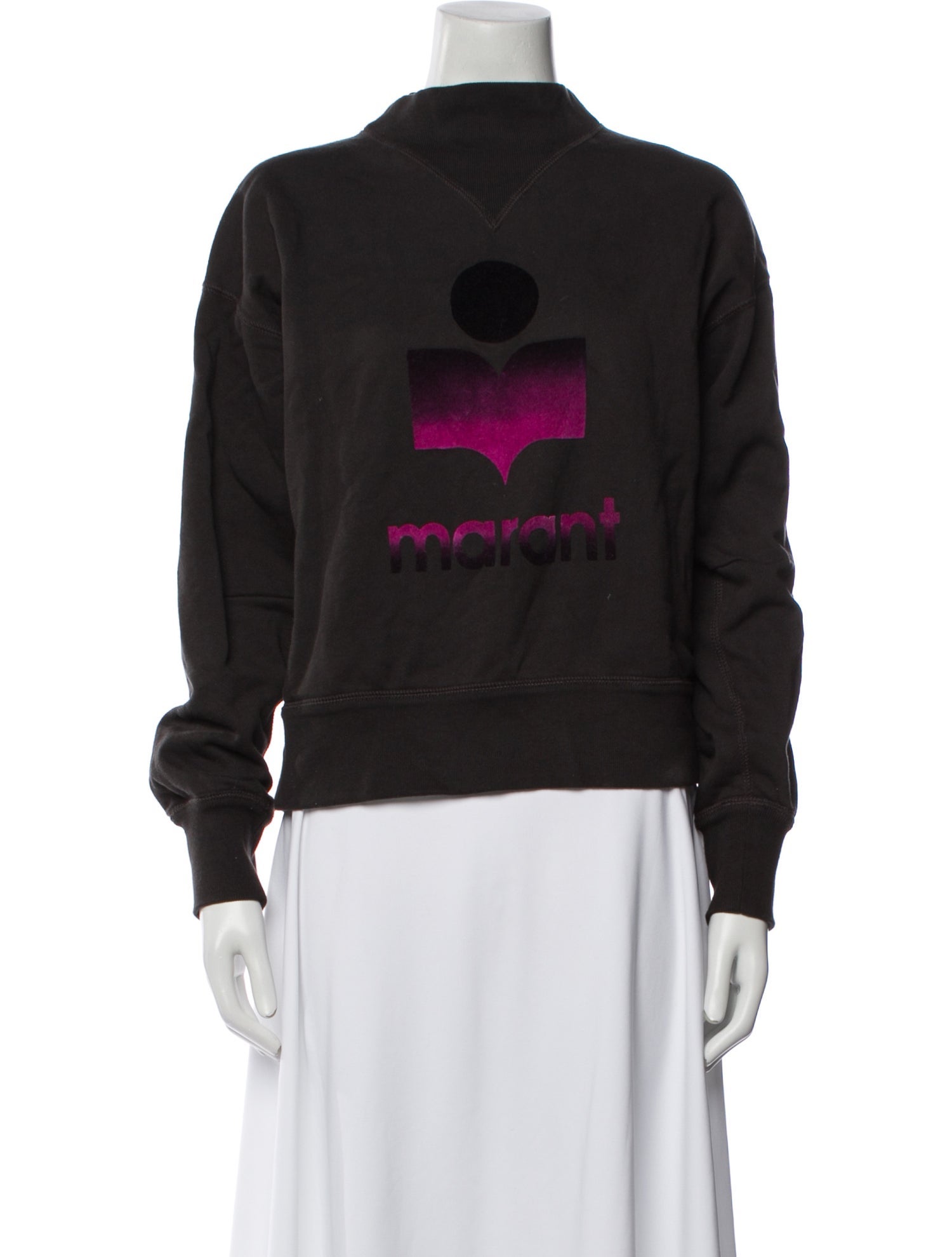 Étoile Isabel Marant Graphic Print Mock Neck Sweatshirt