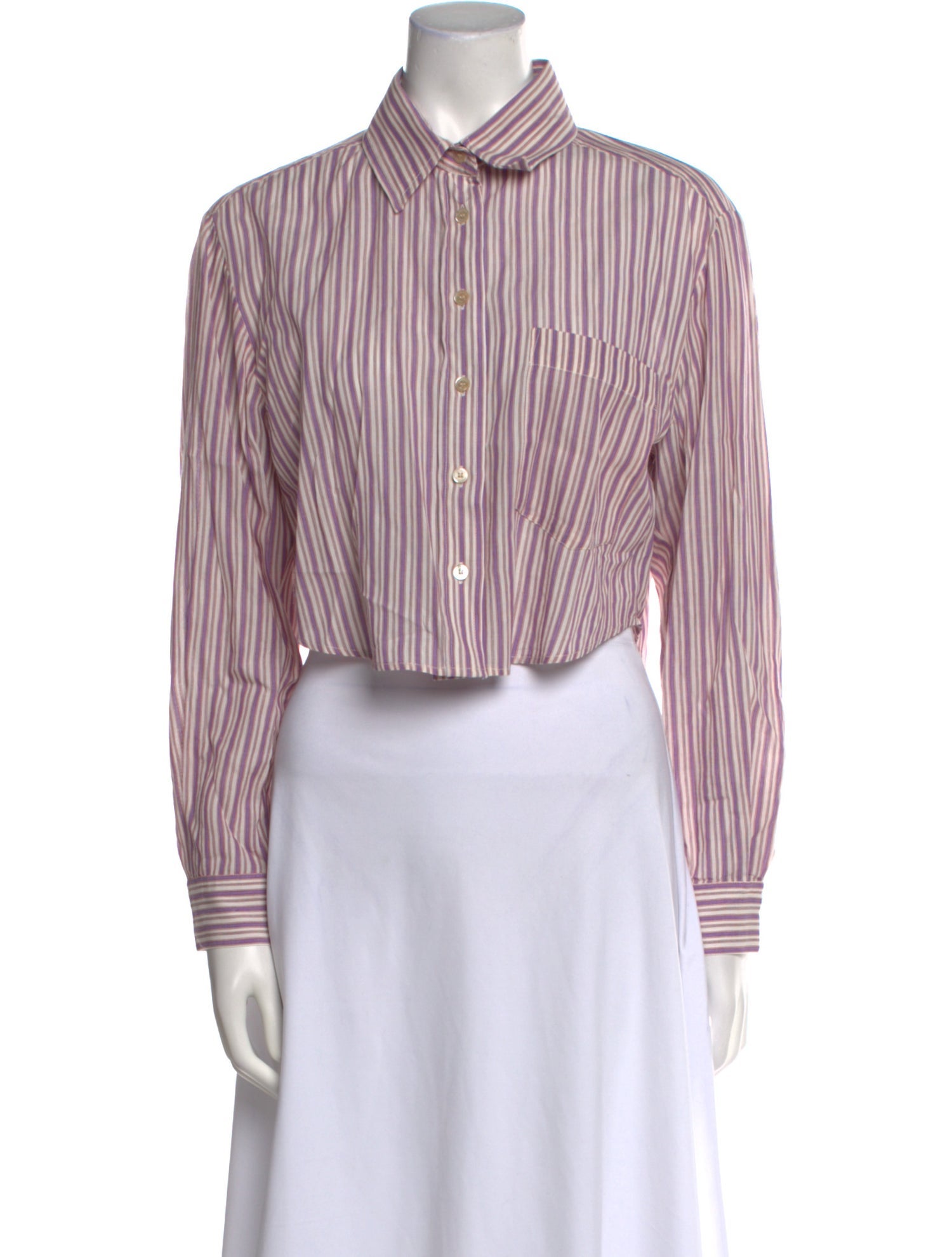 Étoile Isabel Marant Striped Long Sleeve Crop Top