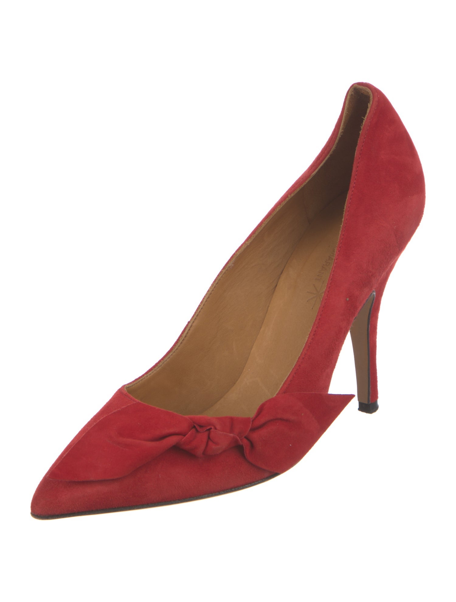 Isabel Marant Suede Bow Accents D'Orsay Pumps
