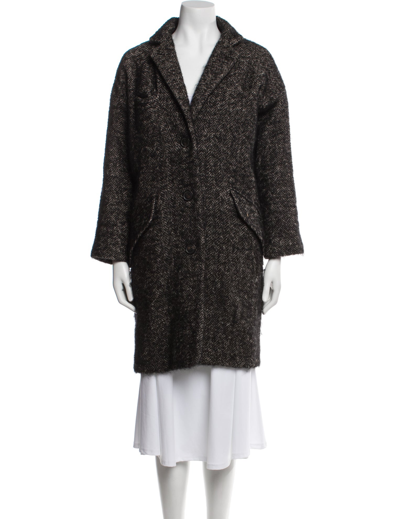 Étoile Isabel Marant Wool Faux Fur Coat