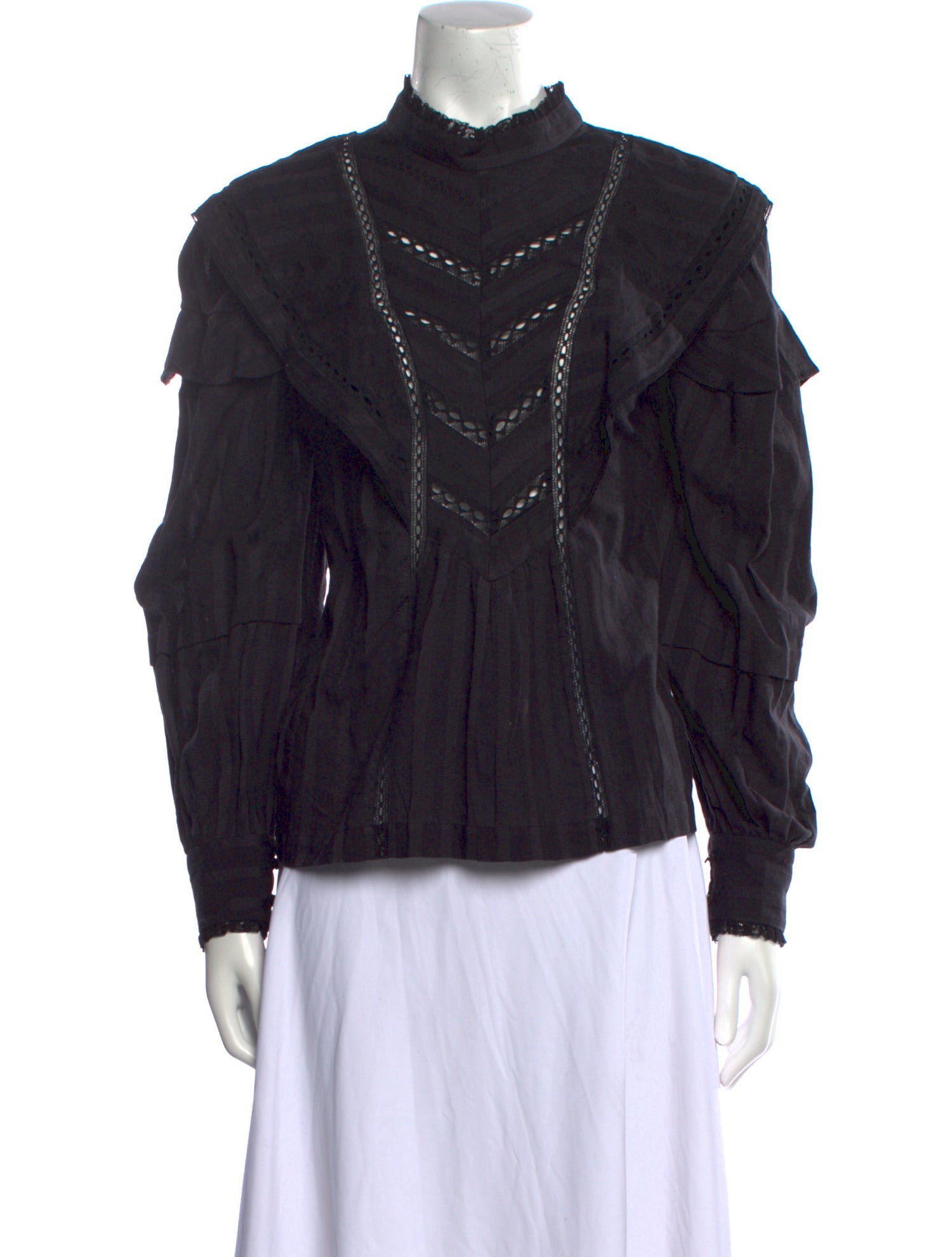 Étoile Isabel Marant Mock Neck Long Sleeve Blouse