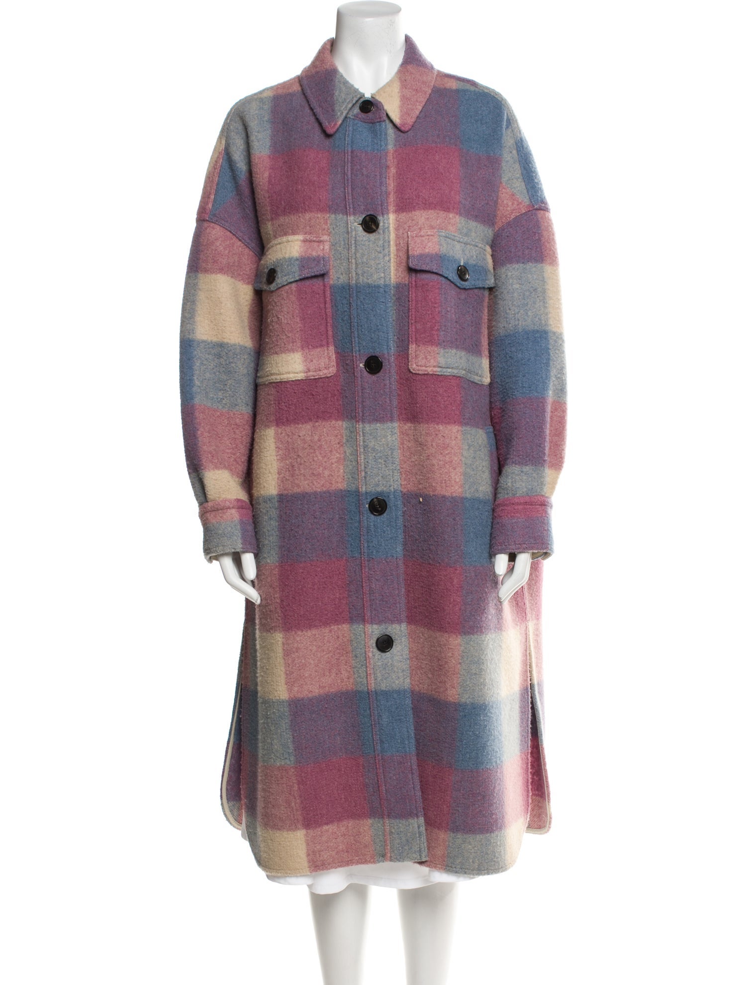 Étoile Isabel Marant Plaid Print Trench Coat