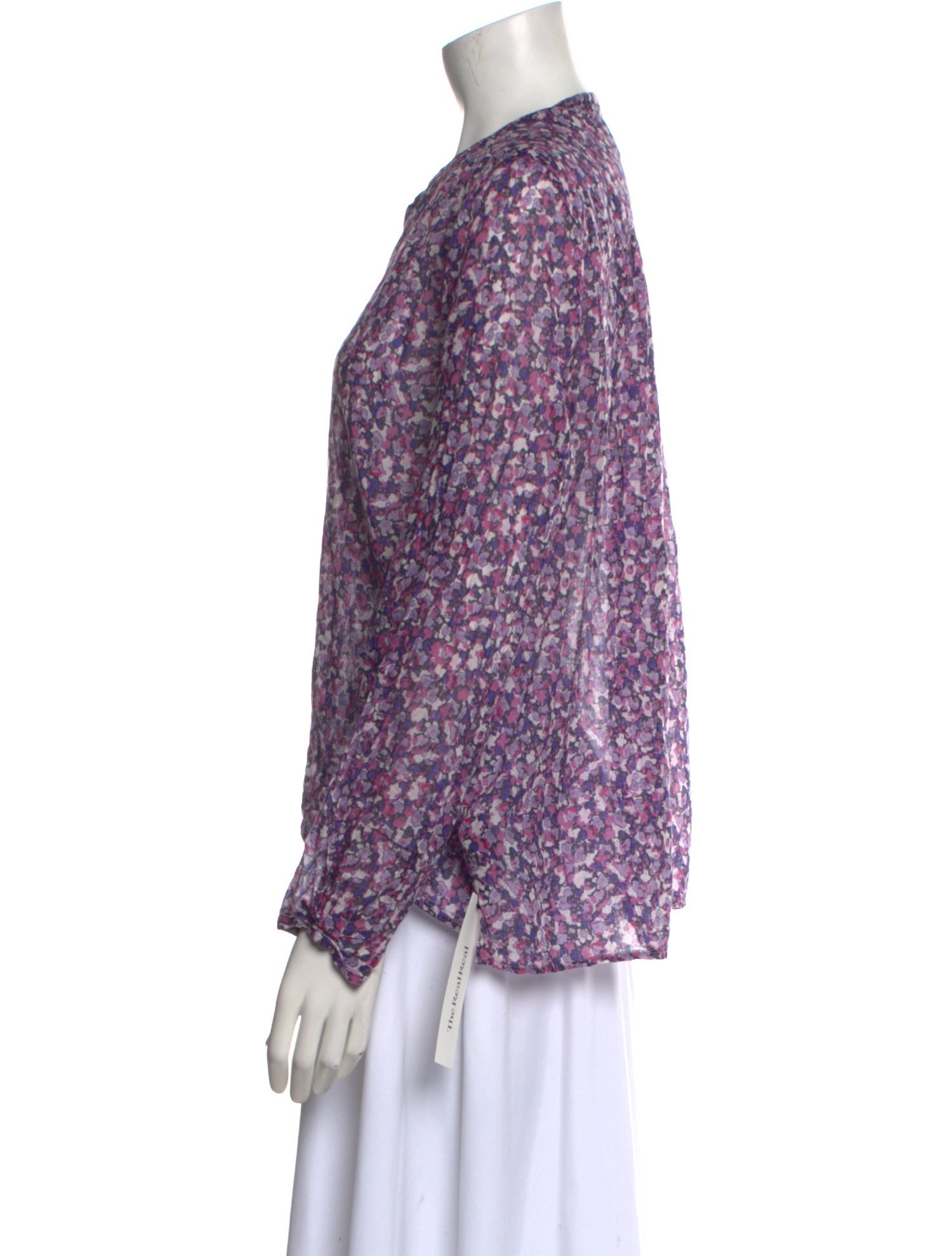 Étoile Isabel Marant Floral Print Mock Neck Blouse