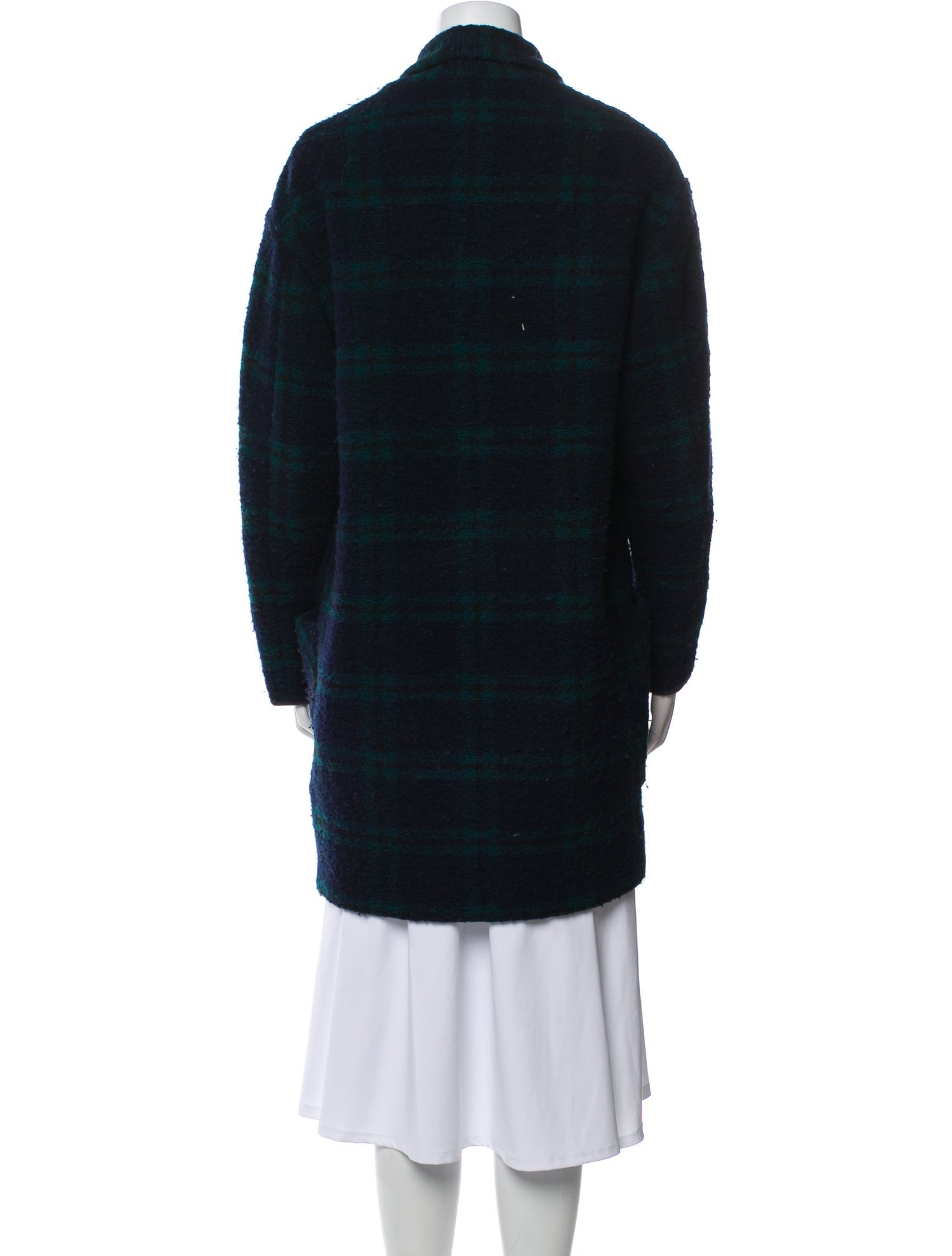 Étoile Isabel Marant Wool Plaid Print Coat