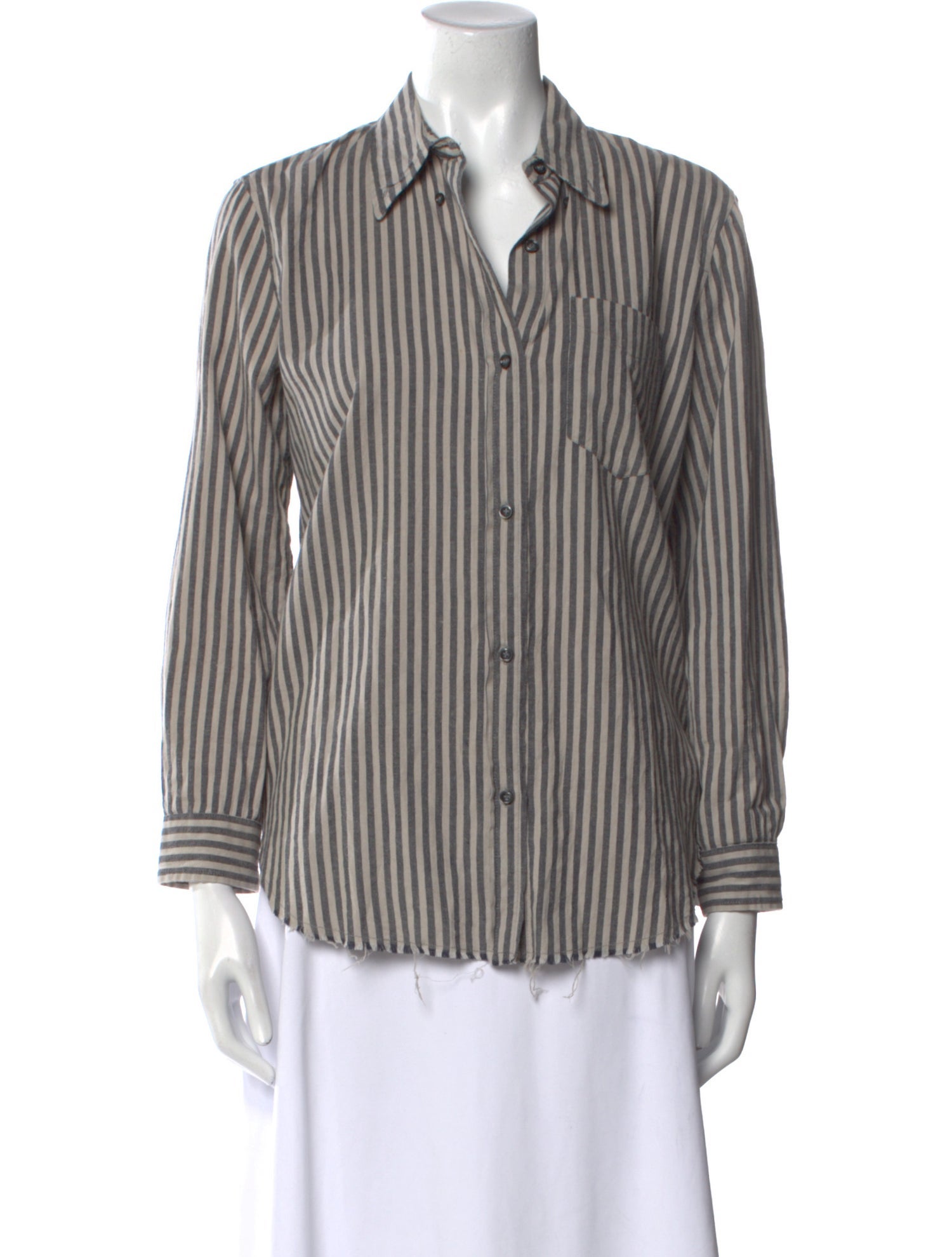 Étoile Isabel Marant Striped Long Sleeve Button-Up Top