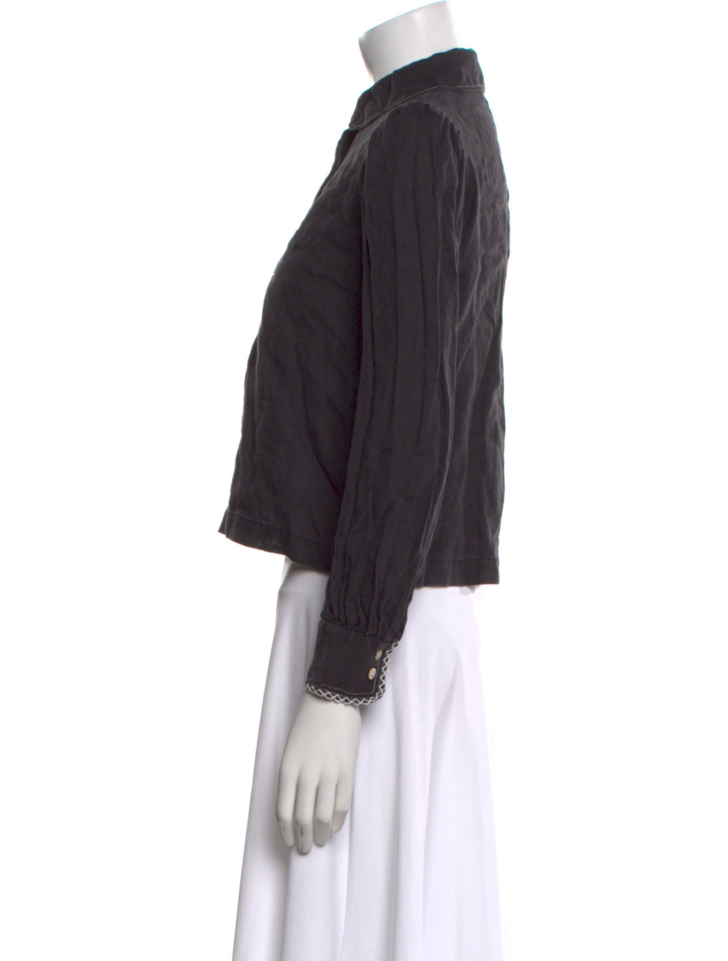 Étoile Isabel Marant Linen Mock Neck Polo