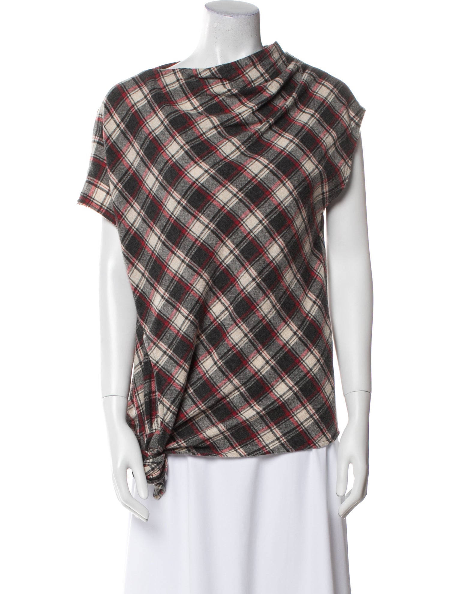 Étoile Isabel Marant Wool Plaid Print Sweater
