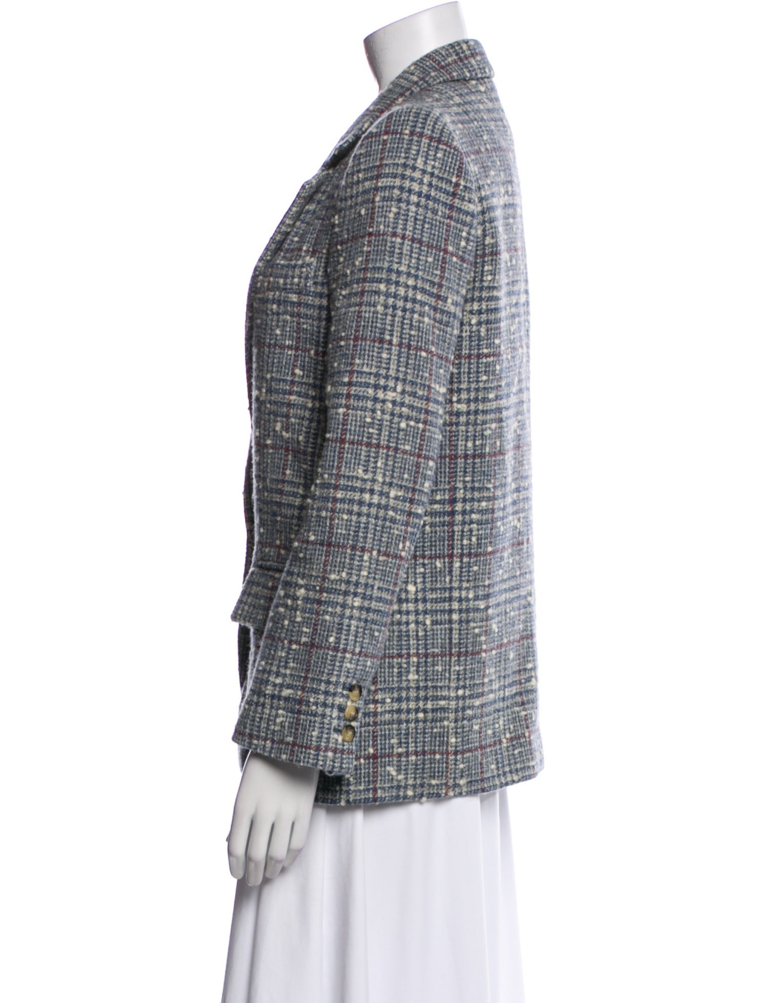 Étoile Isabel Marant Wool Plaid Print Blazer