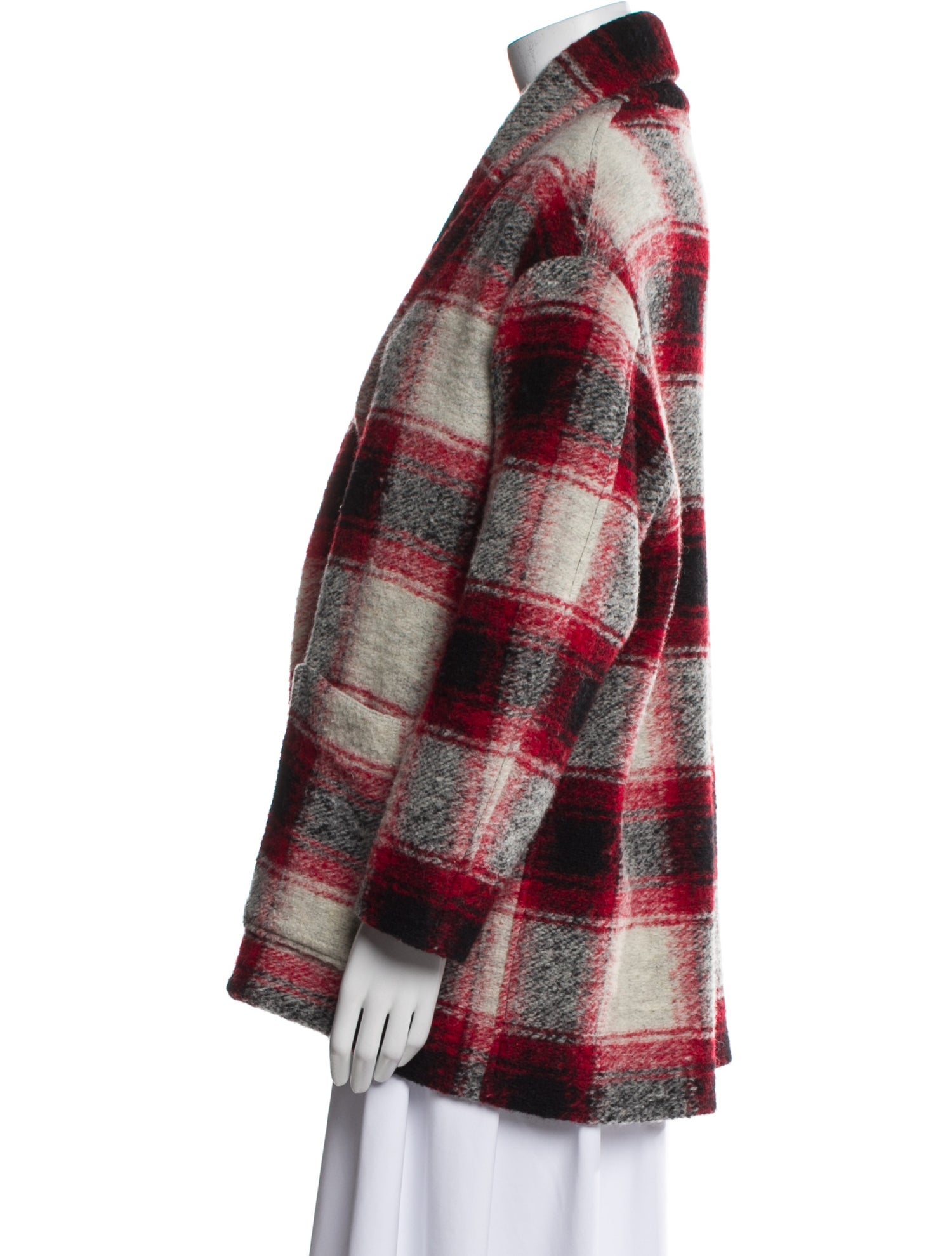 Étoile Isabel Marant Wool Plaid Print Jacket