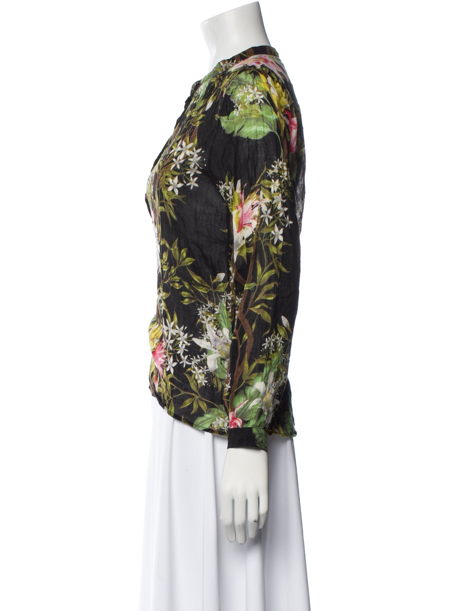 Étoile Isabel Marant Floral Print Mock Neck Blouse