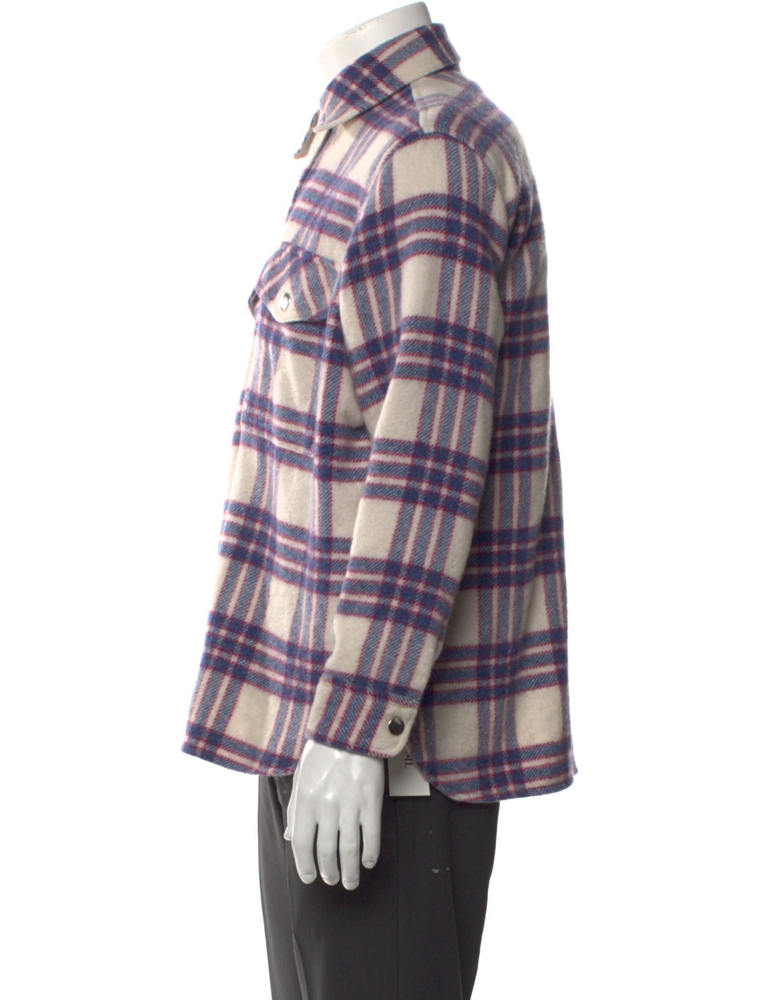 Étoile Isabel Marant Virgin Wool Plaid Print Shirt