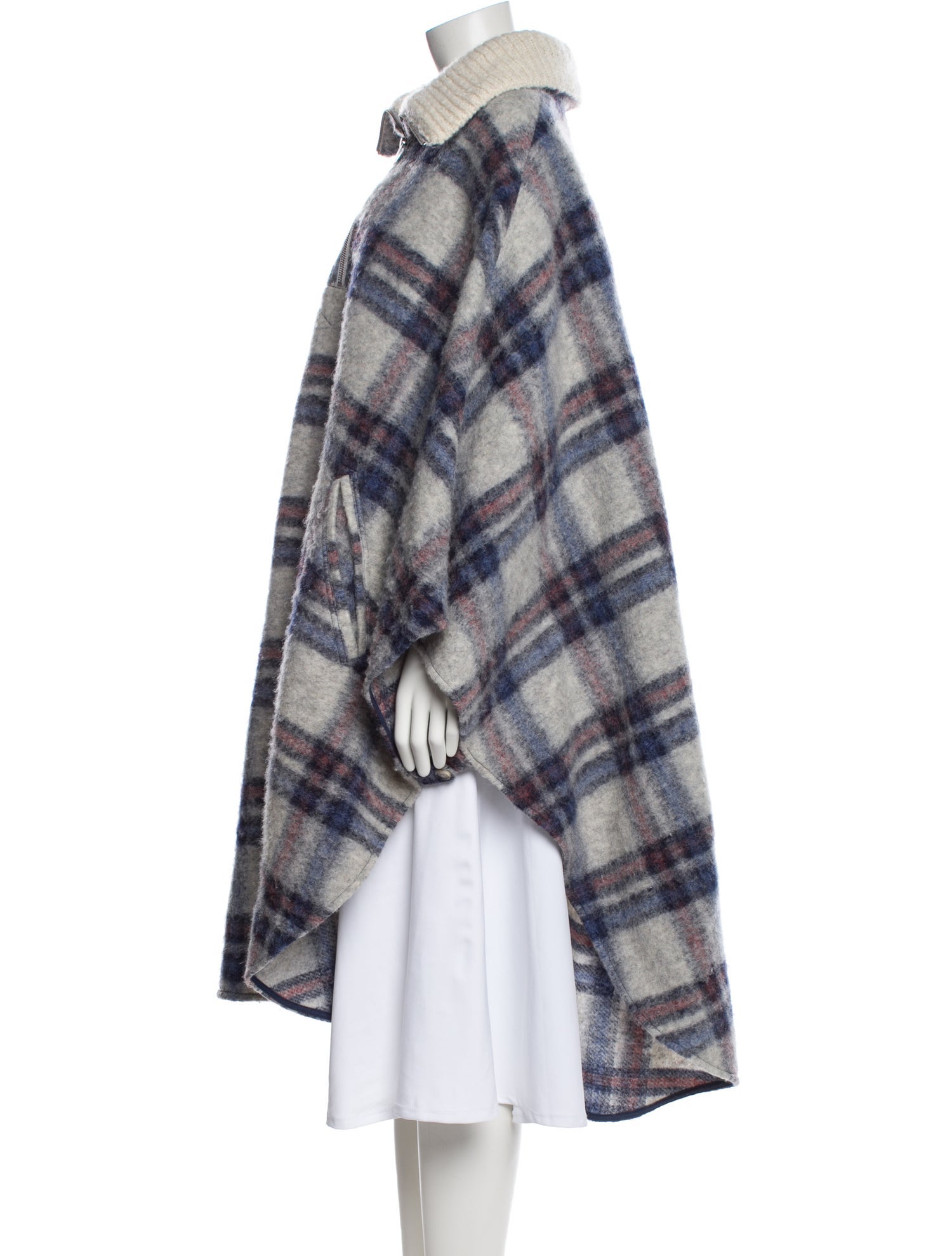 Étoile Isabel Marant Wool Plaid Print Coat