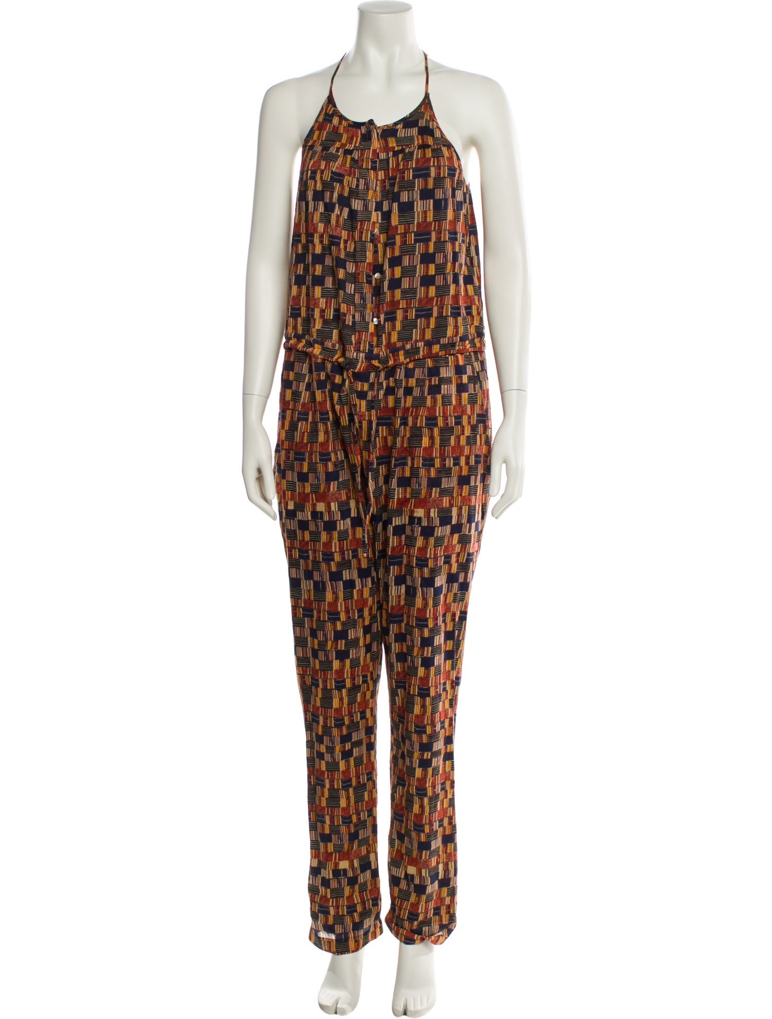 Étoile Isabel Marant Printed Scoop Neck Jumpsuit