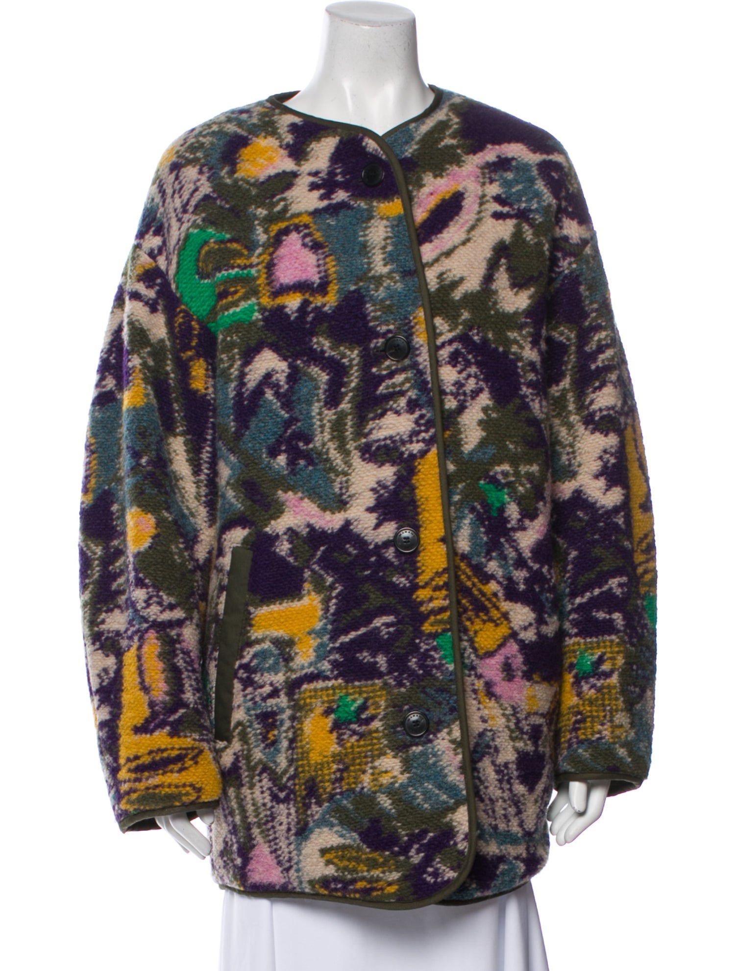 Étoile Isabel Marant Wool Floral Print Coat