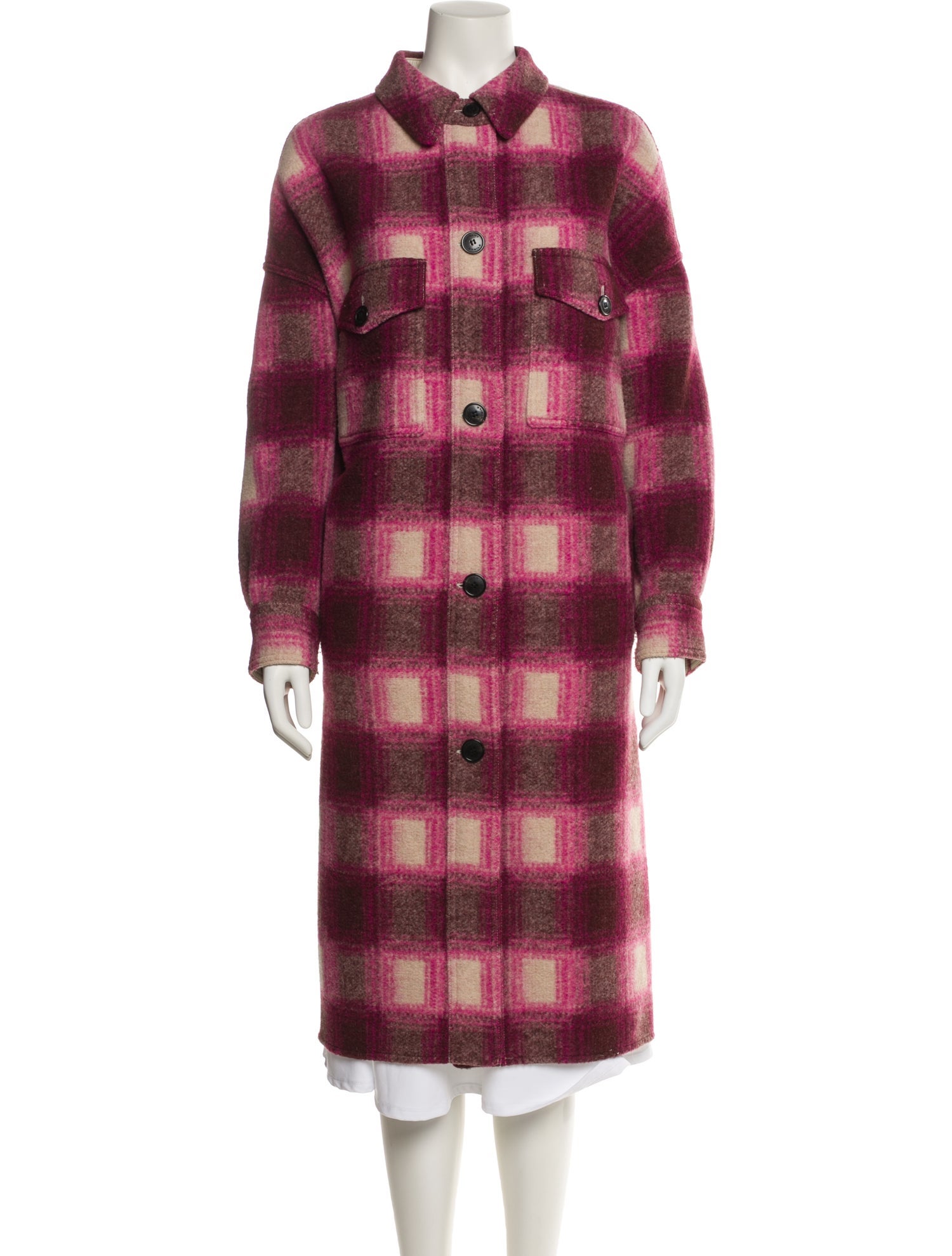 Étoile Isabel Marant Plaid Print Peacoat