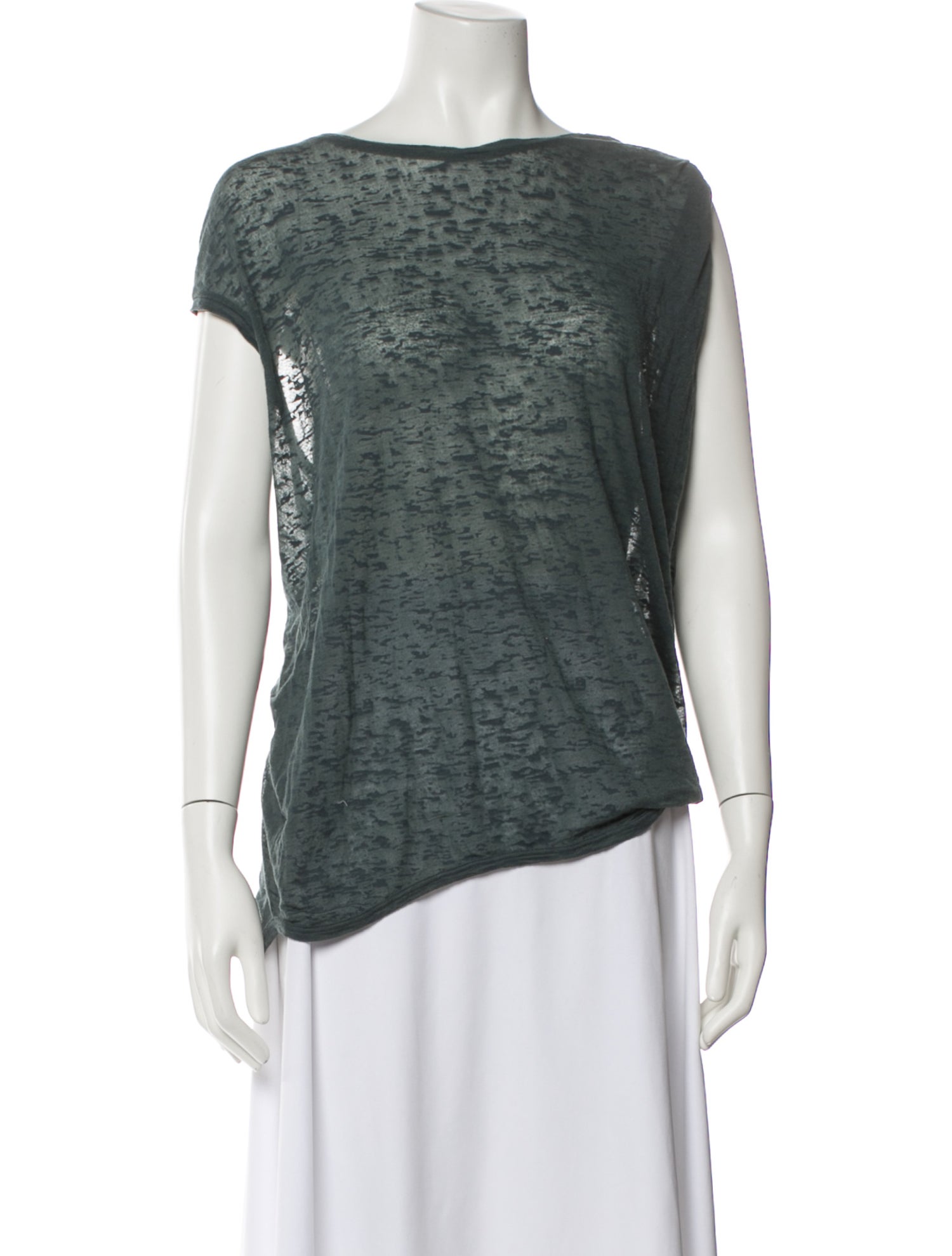 Étoile Isabel Marant Bateau Neckline Short Sleeve Top