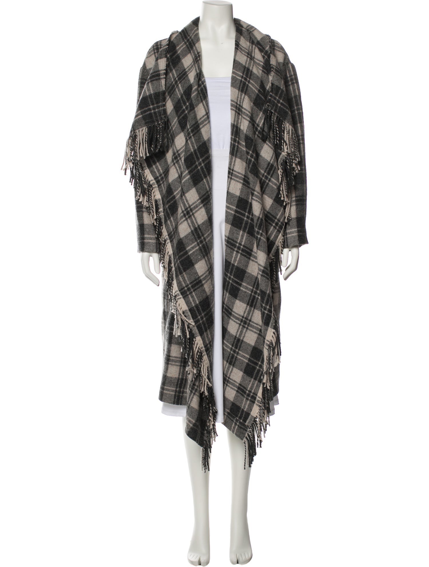 Étoile Isabel Marant Wool Plaid Print Coat