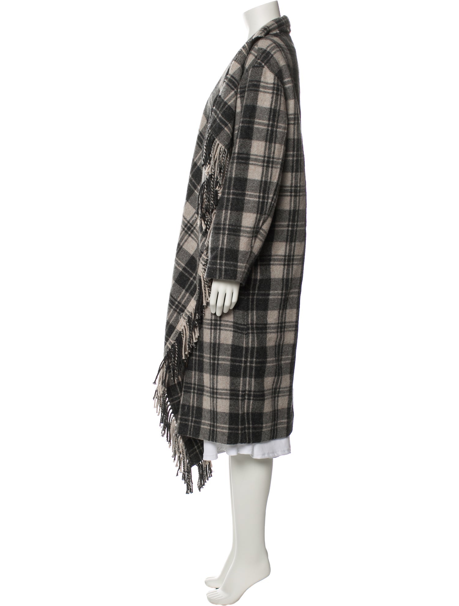 Étoile Isabel Marant Wool Plaid Print Coat