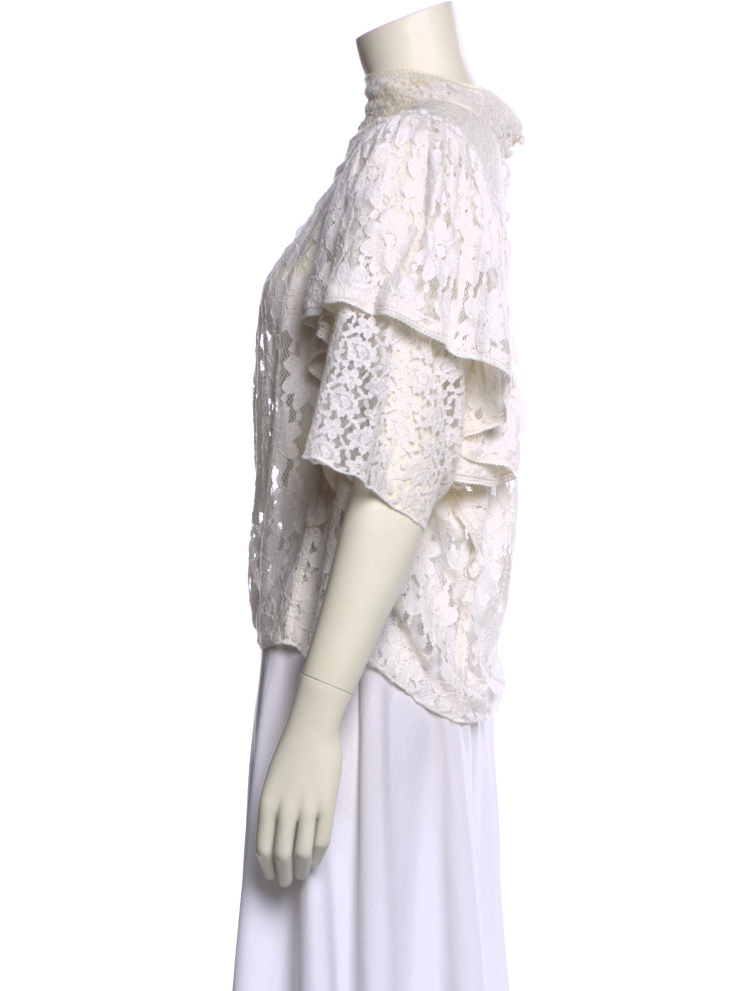 Étoile Isabel Marant Lace Pattern Mock Neck Top