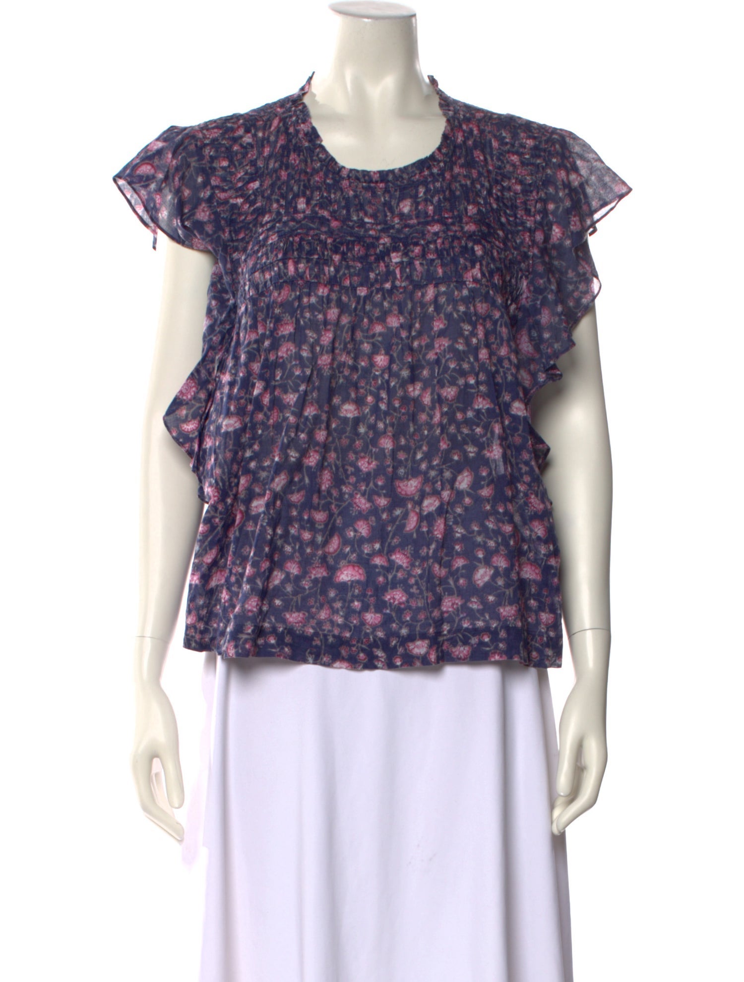 Étoile Isabel Marant Floral Print Scoop Neck Blouse