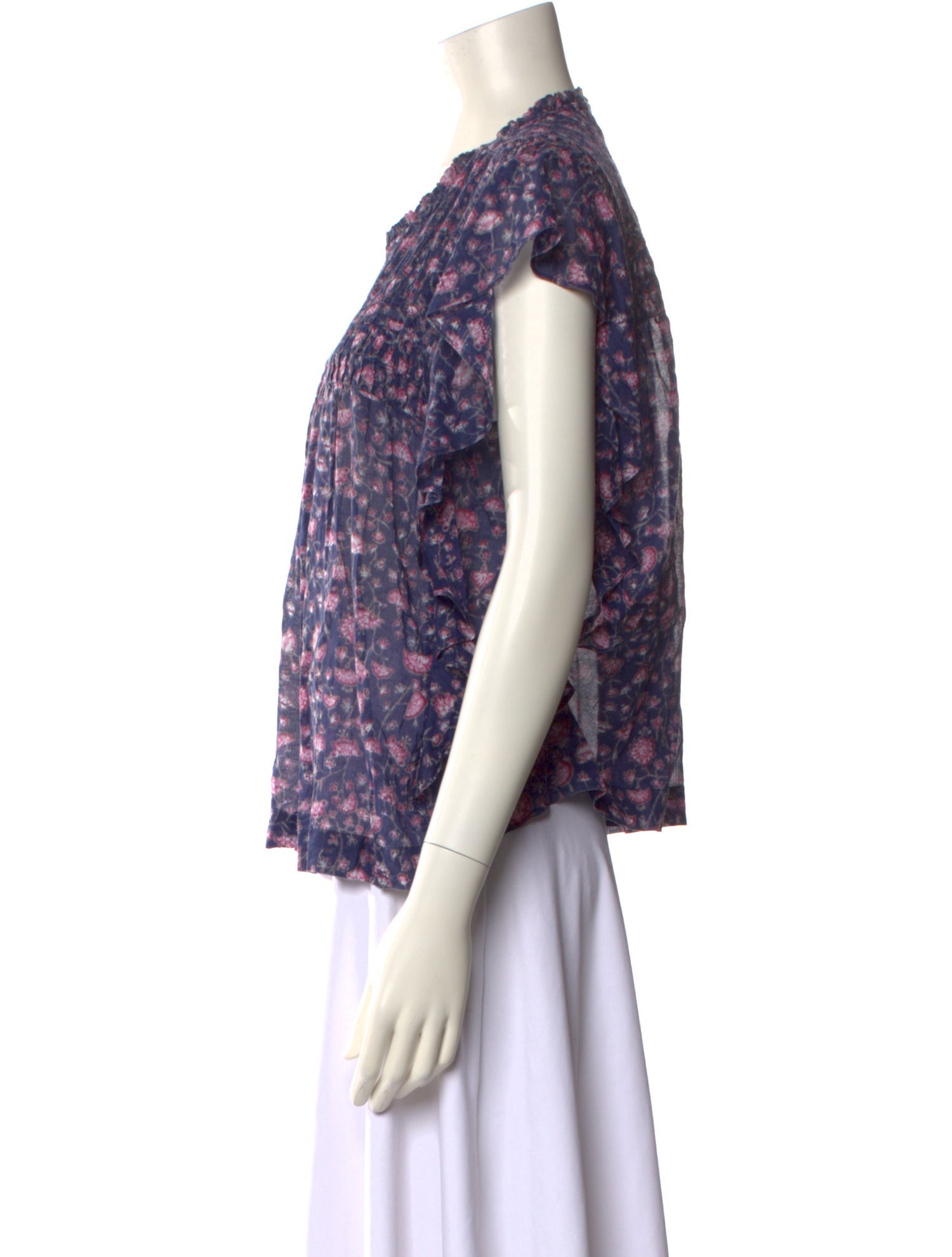 Étoile Isabel Marant Floral Print Scoop Neck Blouse