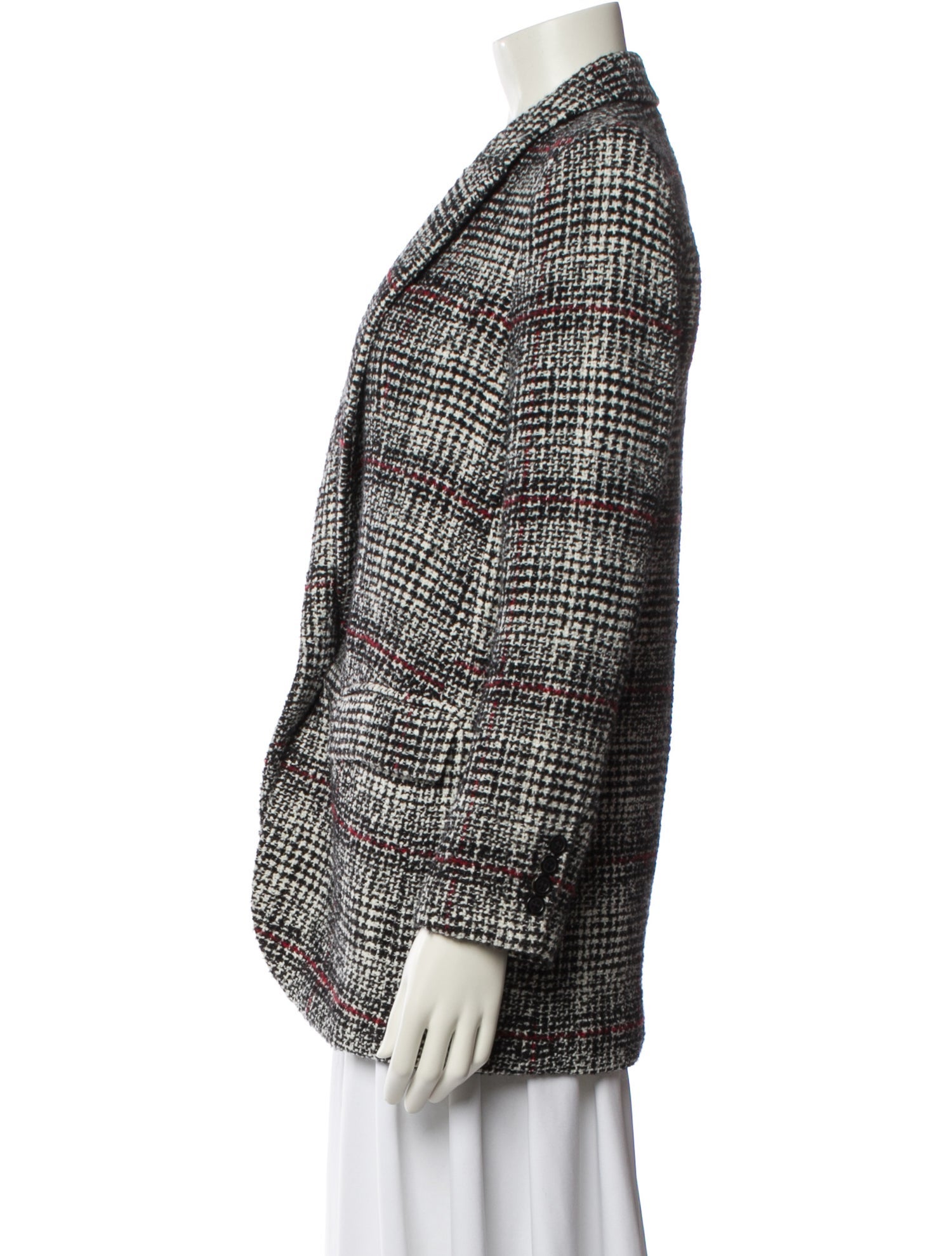 Étoile Isabel Marant Virgin Wool Tweed Pattern Blazer