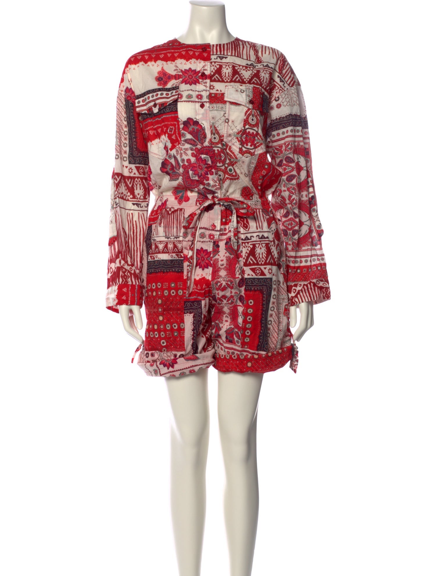 Étoile Isabel Marant Printed Bateau Neckline Romper