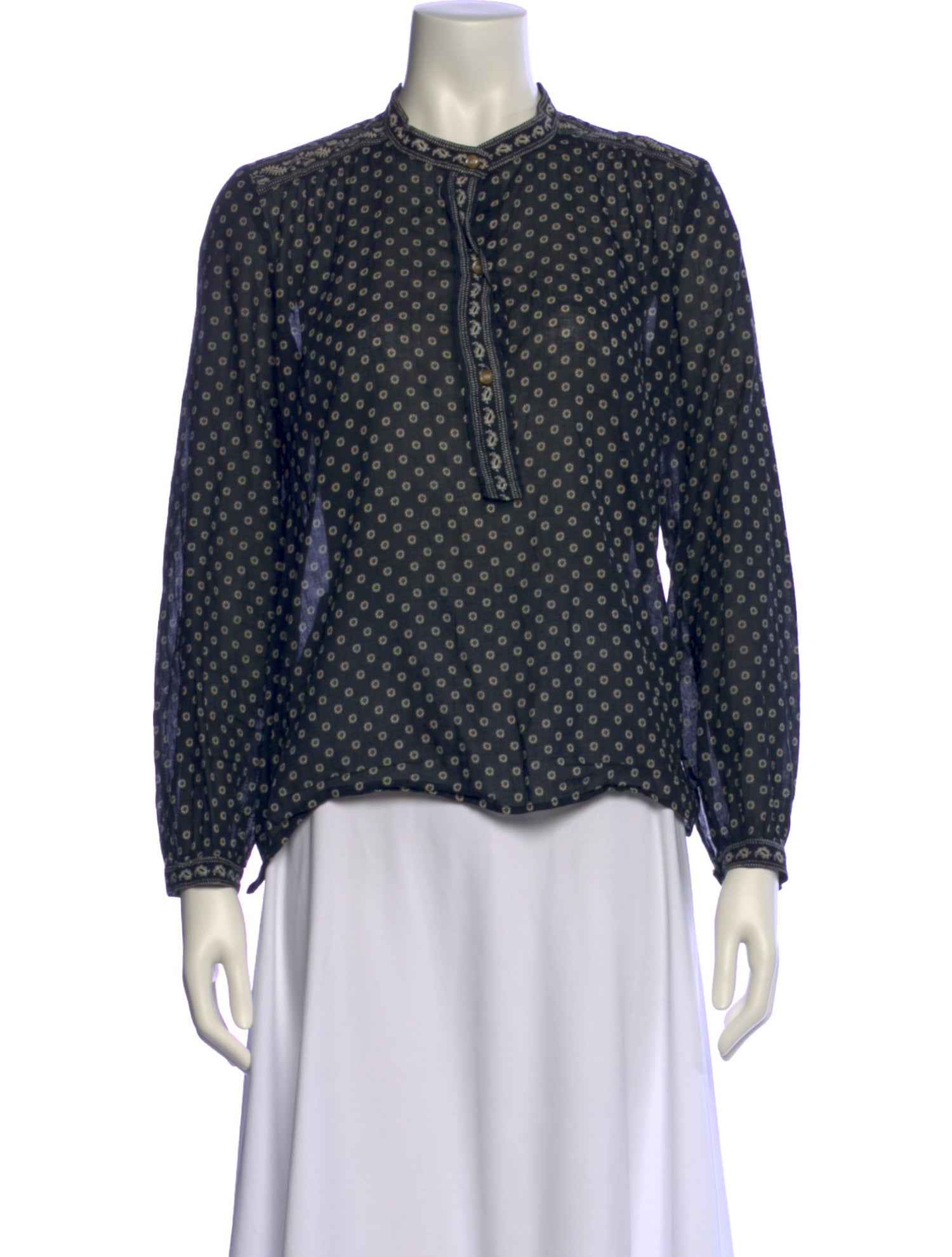 Étoile Isabel Marant Printed Mock Neck Blouse