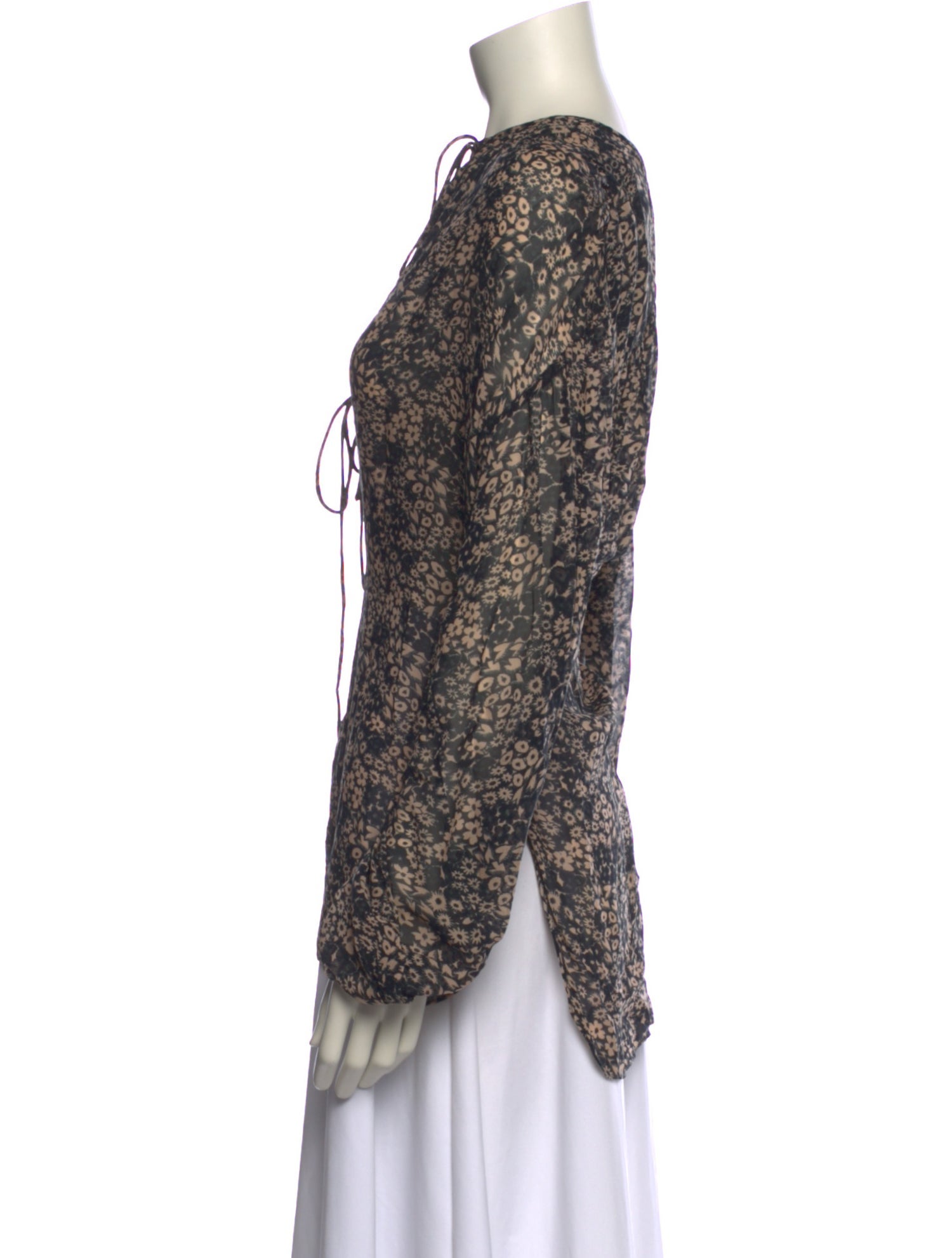 Étoile Isabel Marant Printed Tie Neck Blouse