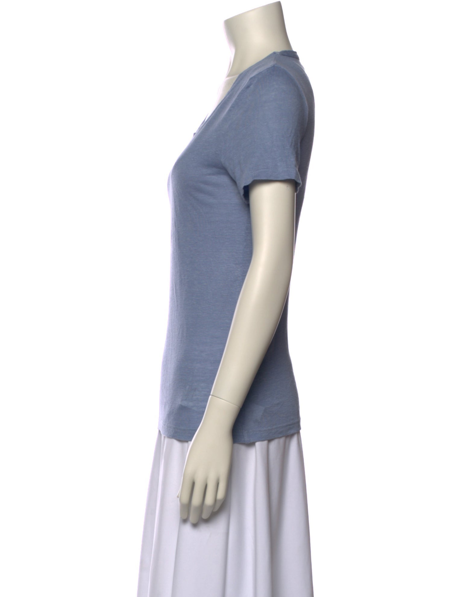 Étoile Isabel Marant Linen Scoop Neck T-Shirt
