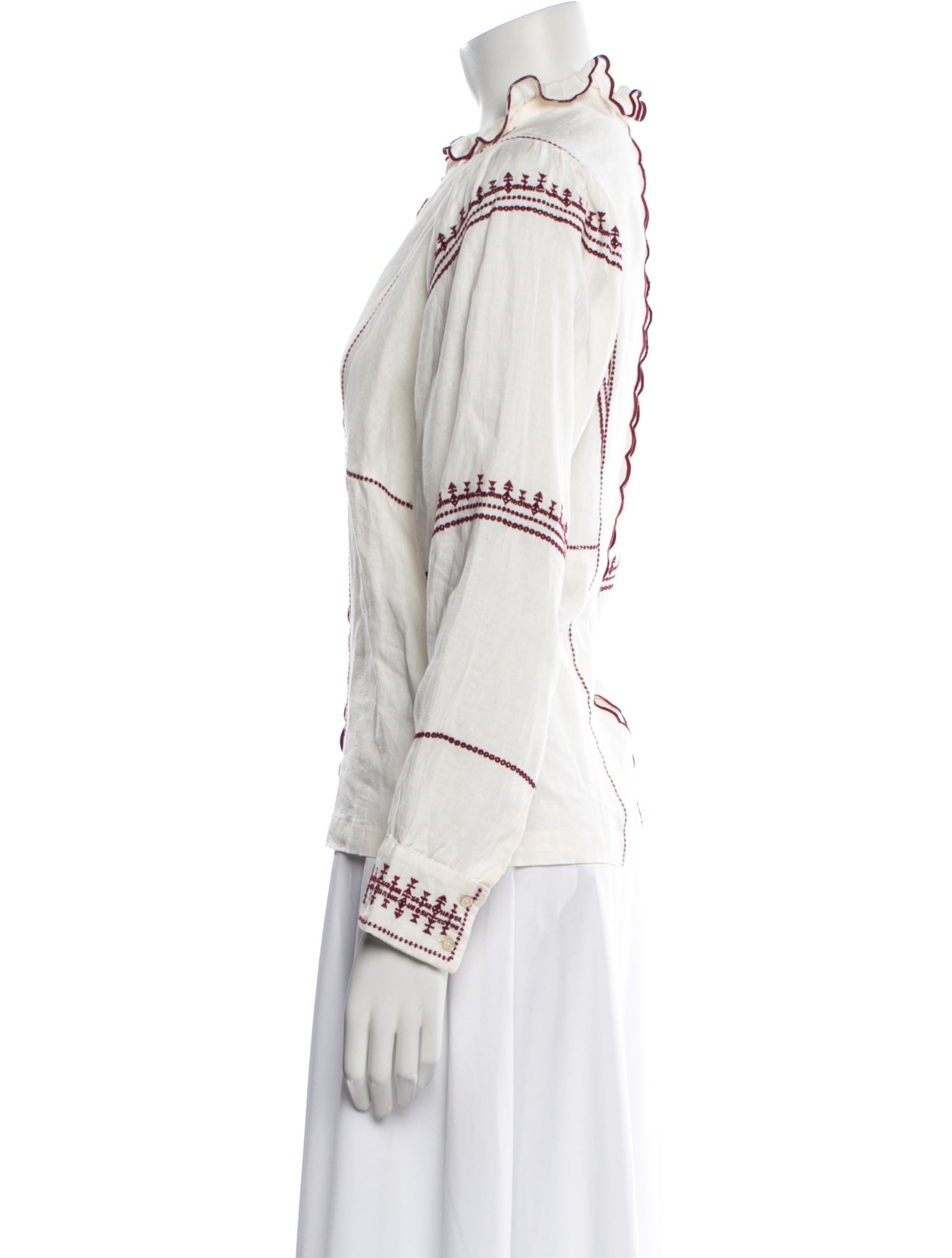 Étoile Isabel Marant Linen Patterned Blouse