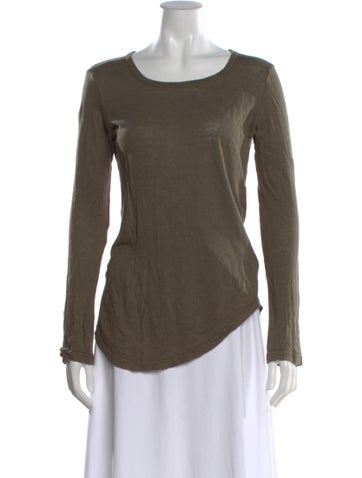 Pre-owned Isabel Marant Étoile Linen Scoop Neck Sweater In Green