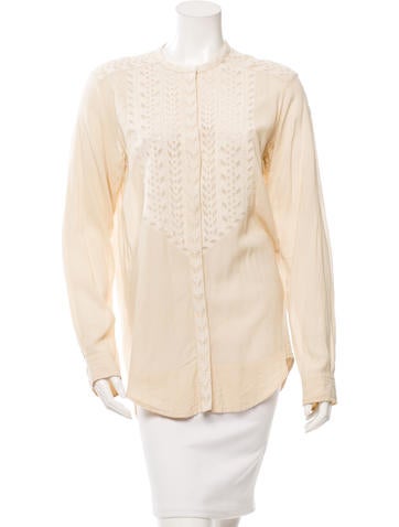 Étoile Isabel Marant Embroidered Long Sleeve Top