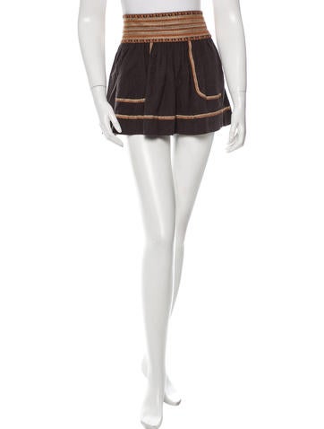 Étoile Isabel Marant Embroidered Silk Skirt