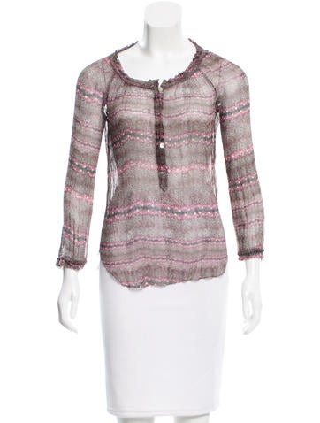 Étoile Isabel Marant Printed Long Sleeve Blouse