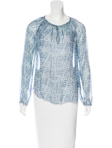 Étoile Isabel Marant Silk Abstract Print Blouse