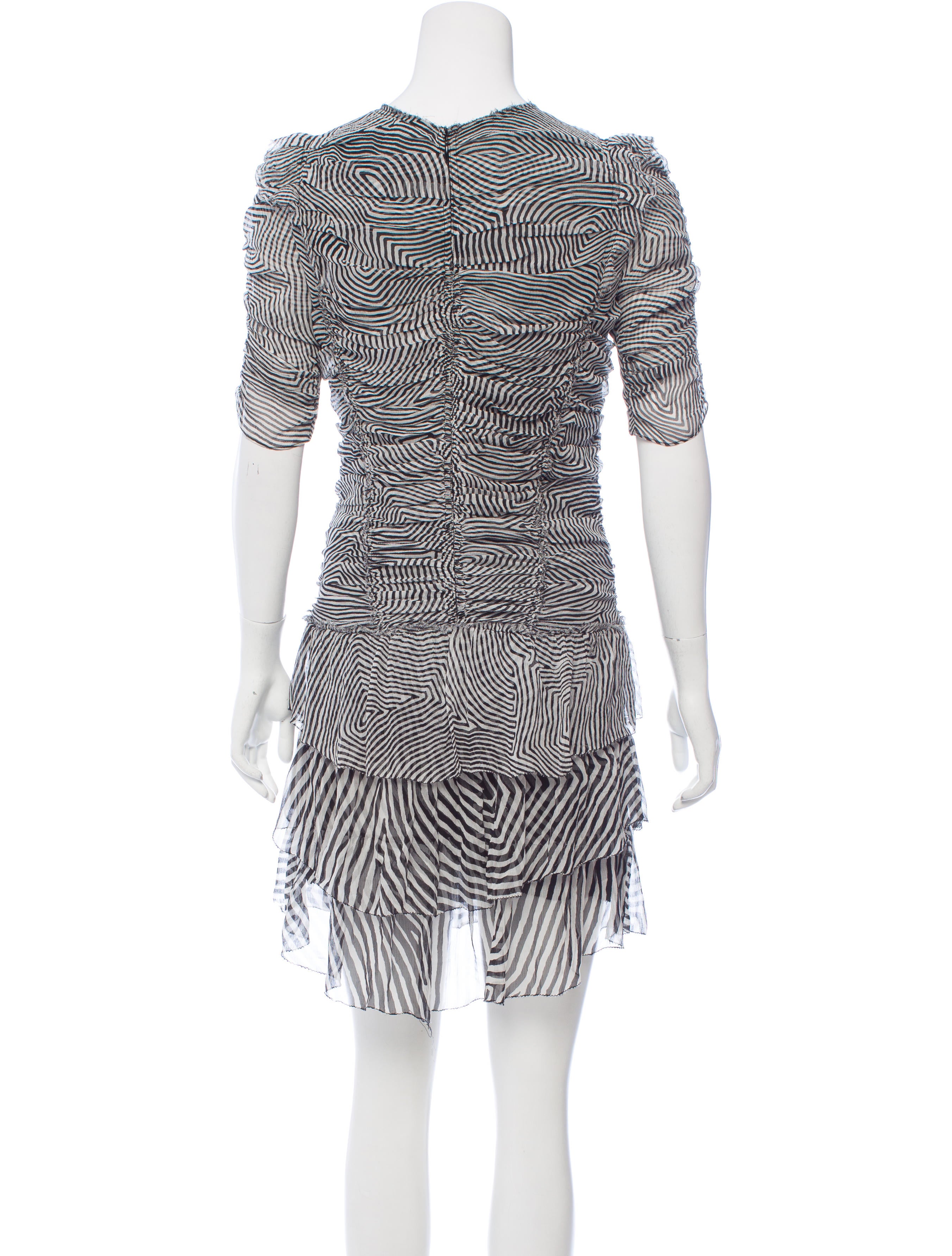 Ãtoile Isabel Marant Striped Silk Dress - Clothing - WET41460 | The RealReal