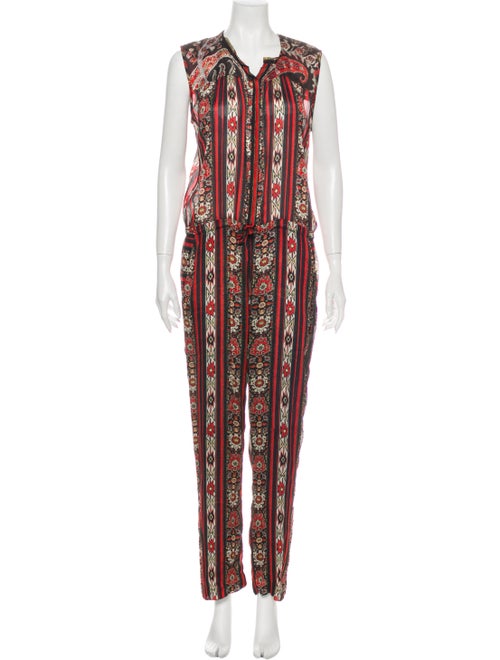 Étoile Isabel Marant Printed Crew Neck Jumpsuit