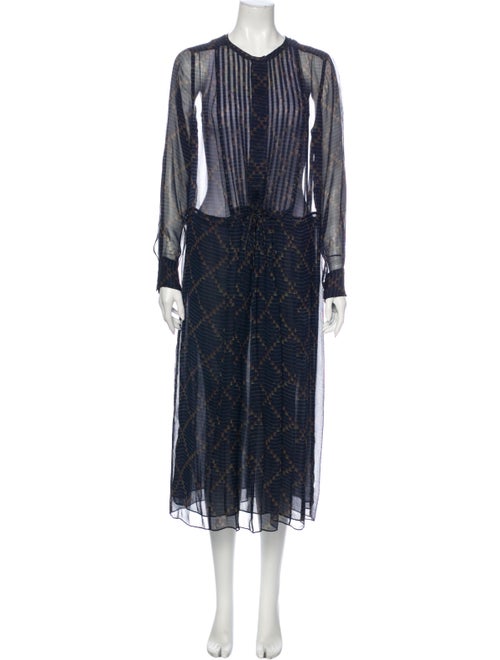 Étoile Isabel Marant Silk Long Dress Blue