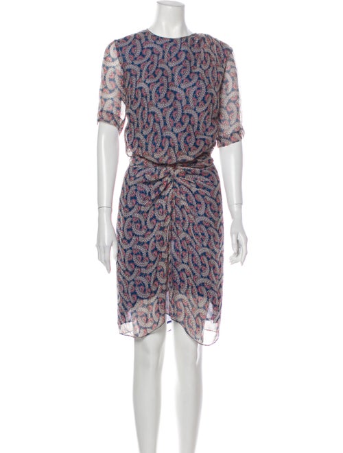 Étoile Isabel Marant Silk Knee-Length Dress Blue