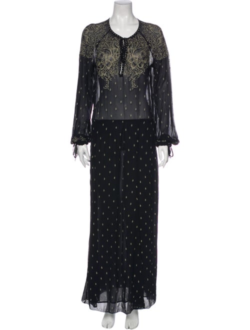 Étoile Isabel Marant Silk Long Dress Blue