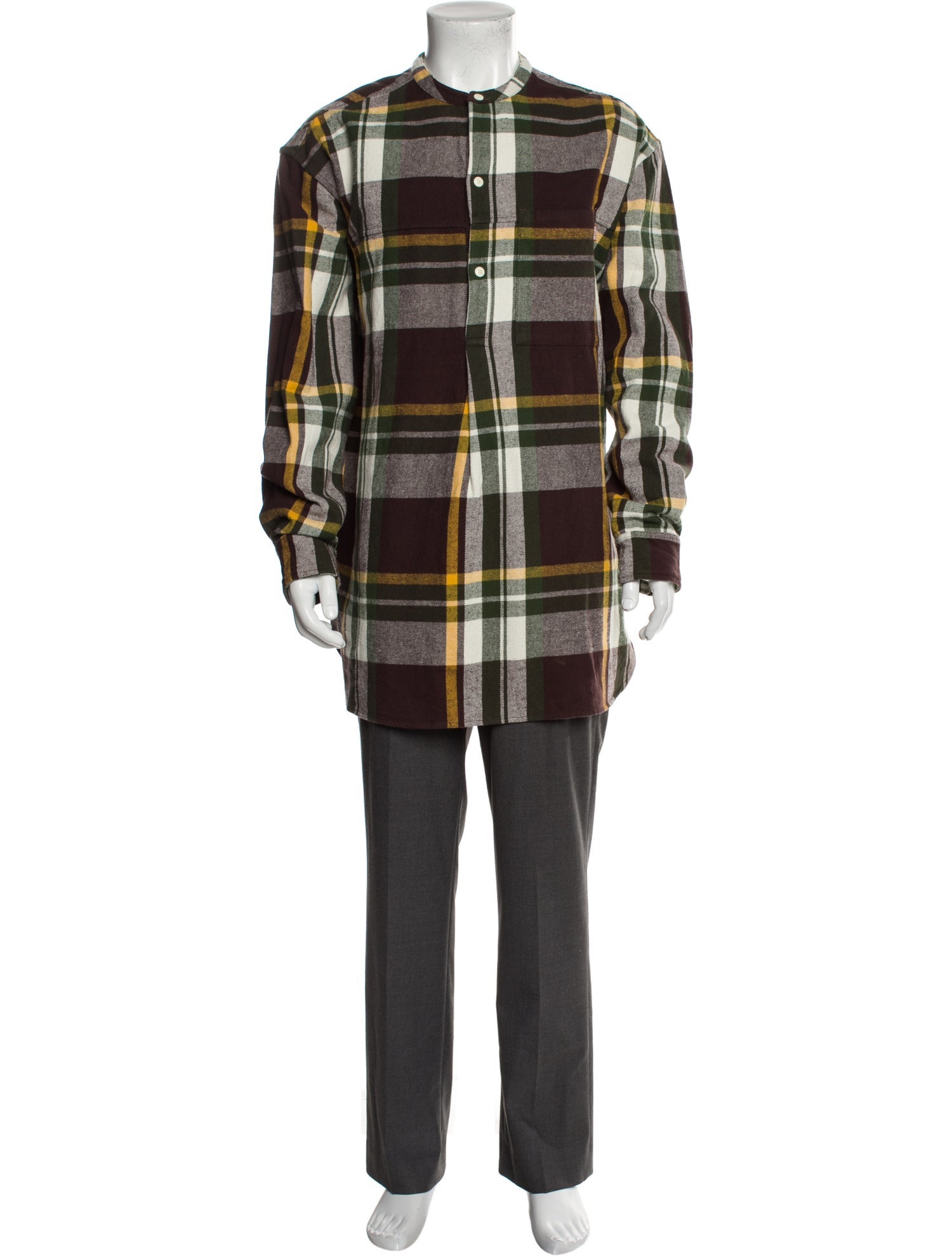 18 EAST Plaid Print Long Sleeve Shirt