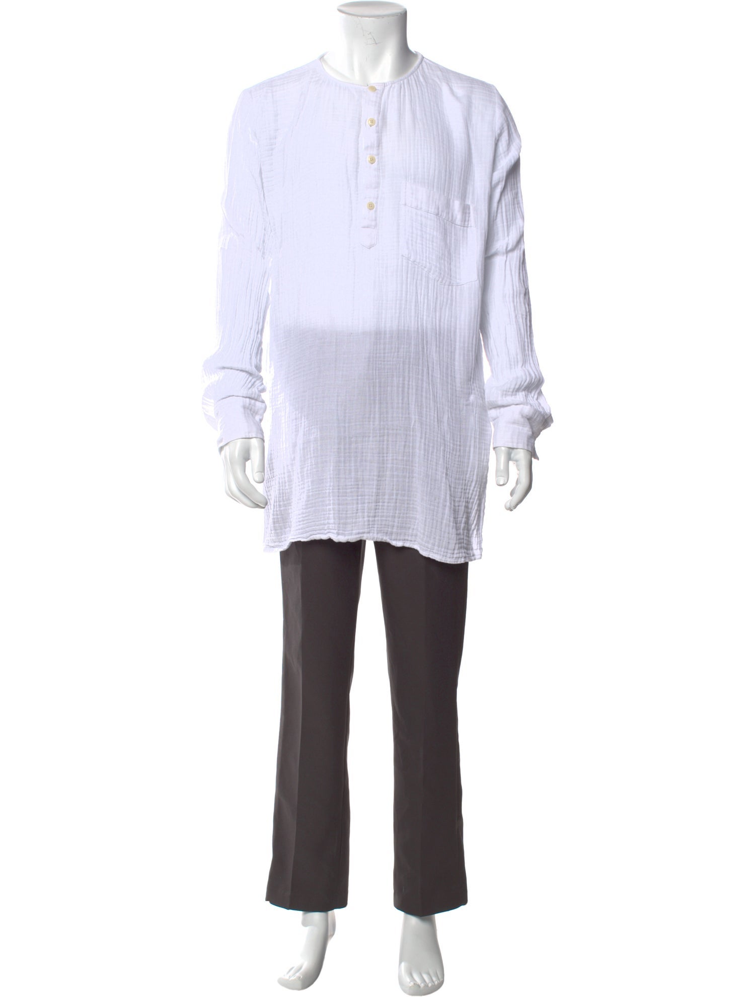 18 EAST Crew Neck Long Sleeve Henley