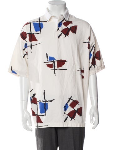 18 East Casual Shirts Printed Short Sleeve Shirt L